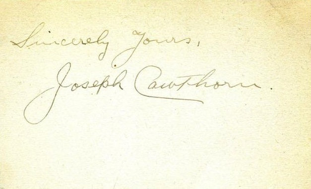 Cat. 0008921112 JOSEPH CAWTHORN