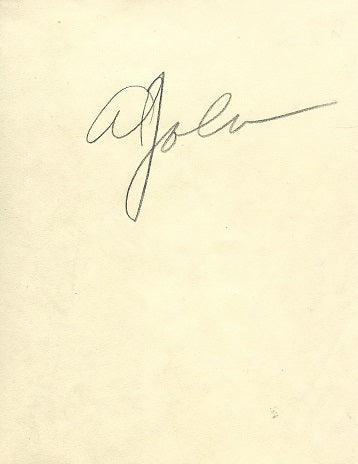 Cat. #00158213422:  AL JOLSON