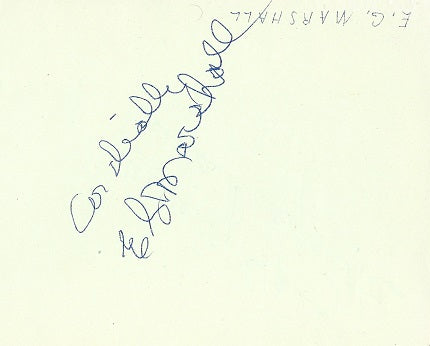 Cat. #001672711222:  E.G. MARSHALL