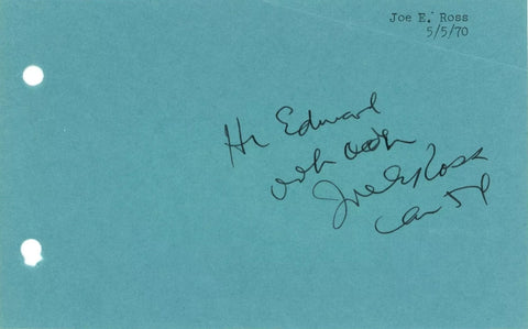 Joe Rosen Signature Cat. #0031246: JOE E. ROSS