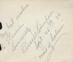 Cat. #003273222:  RUSSELL SIMPSON